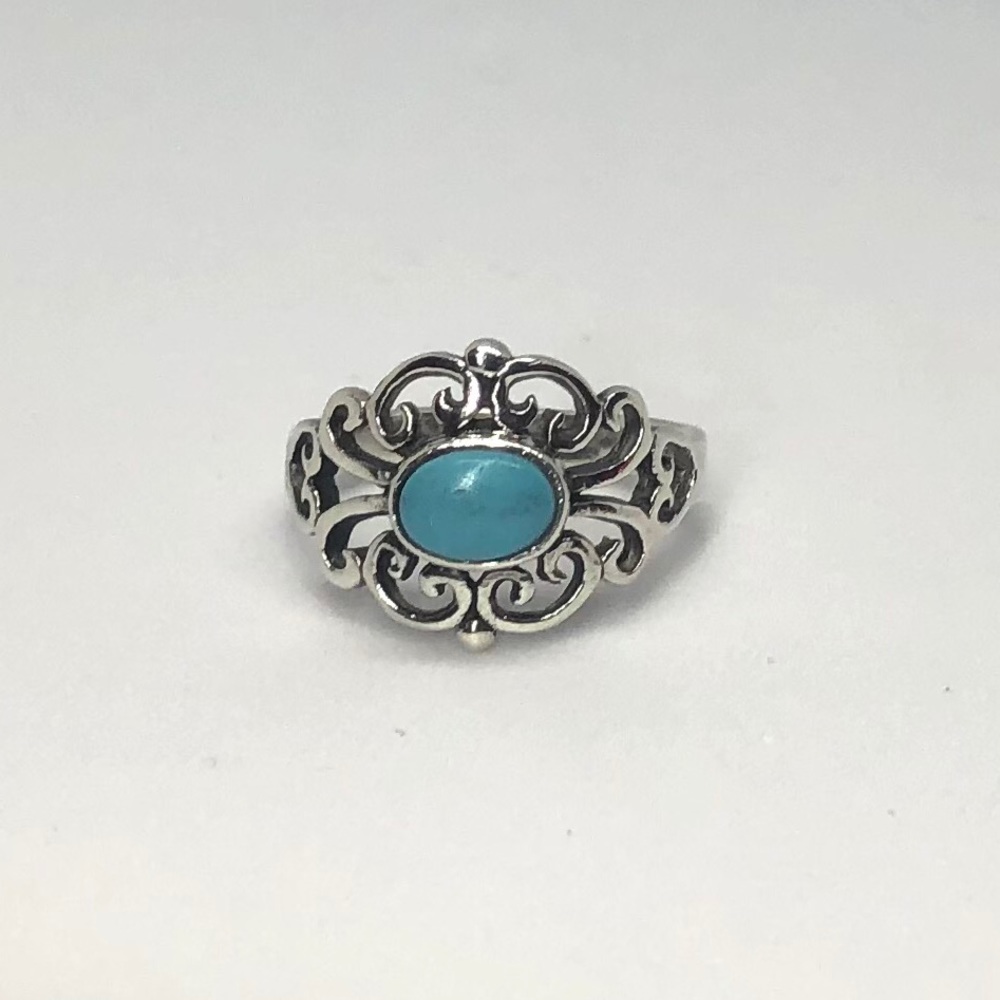 Sterling Silver Turquoise Ring Size 6.5